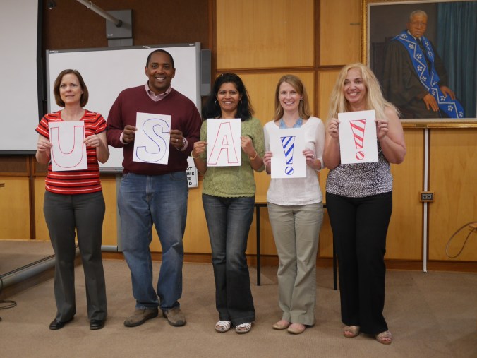Julie (Minnesota), Tarik (North Carolina), Aruna (Texas), Me (Ohio) and Valentina (New York)